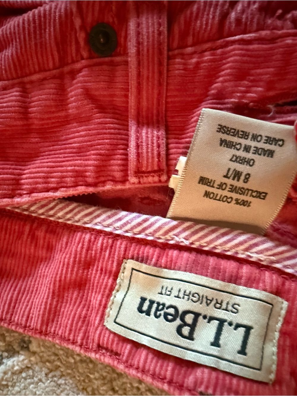 Pants L.L.Bean petite pants Stretch Corduroy Straight Leg Pants - Mallard - Picture 8 of 11
